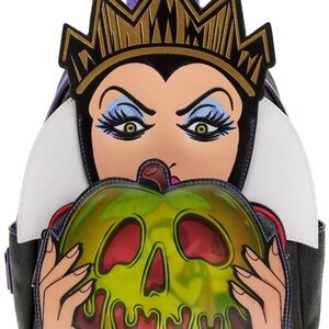Loungefly Disney Villains Evil Queen Apple Scene Mini Backpack, New with Tags